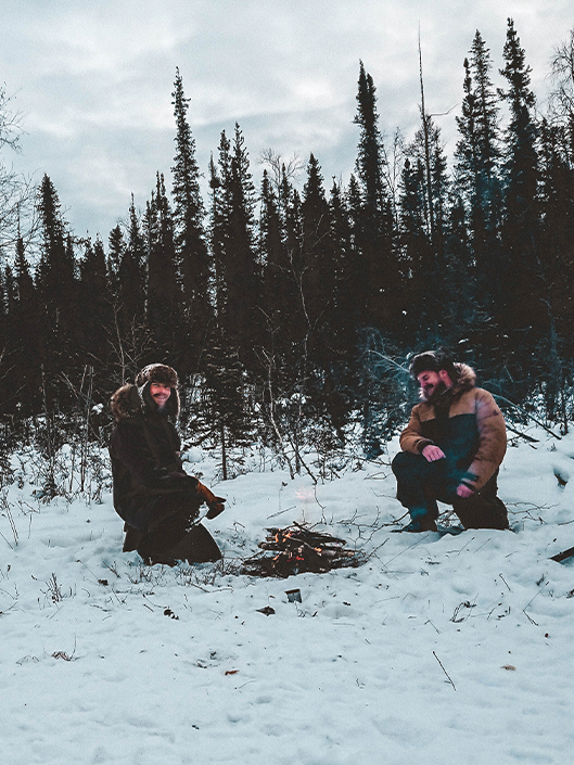 Morten Friborg og Kenneth Petersen i vildmarken i Canada